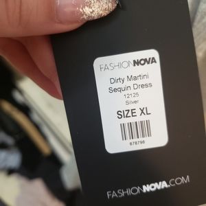 Silver sequin Martini dress